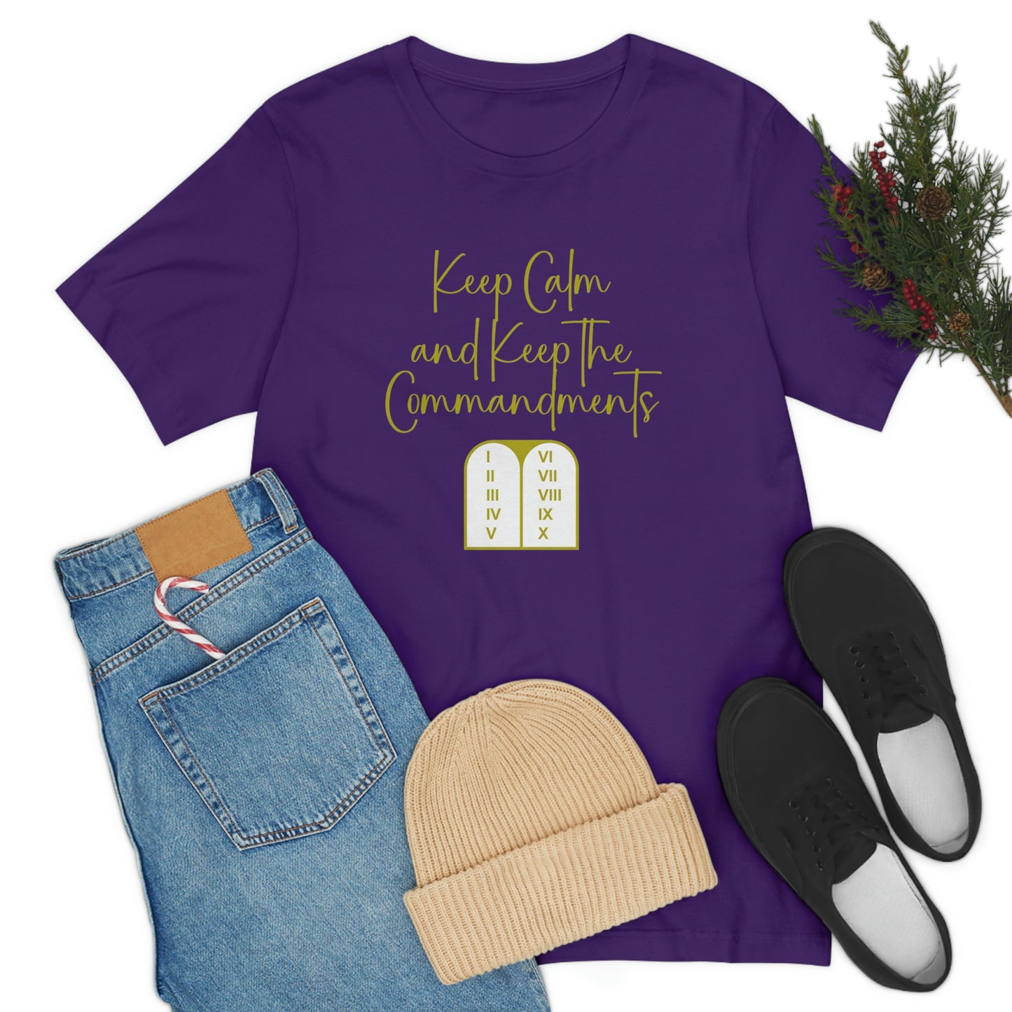 Keep Calm and Keep the Commandments Christian t-shirt, Royal law tshirt, Jesus tee, faith shirt, Exodus tshirt, Bible gift, gift for mom or dad, family tshirt, Sabbath day tee