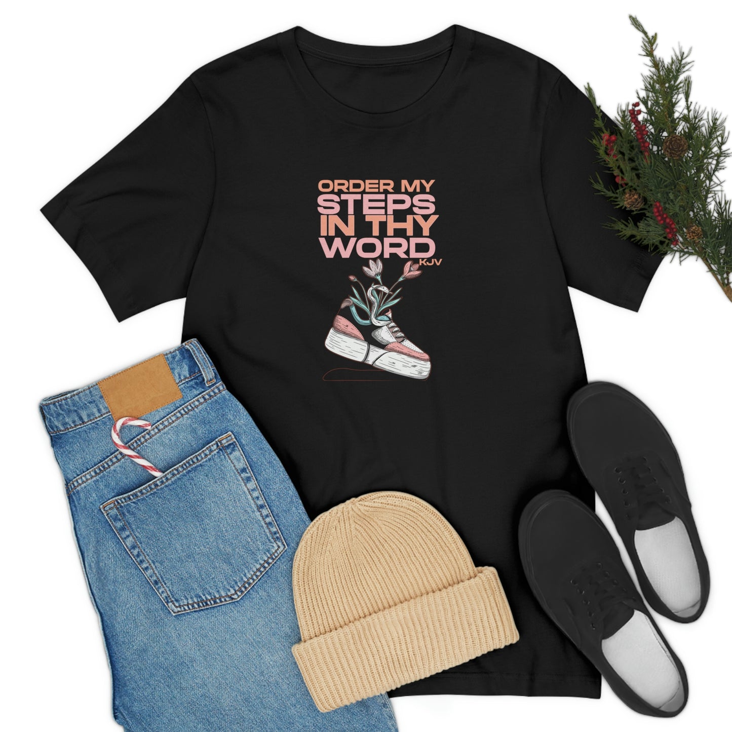 Order my steps in Thy Word -Christian women's tshirt, Faith gift tee, Inspirational tshirt, Jesus tee