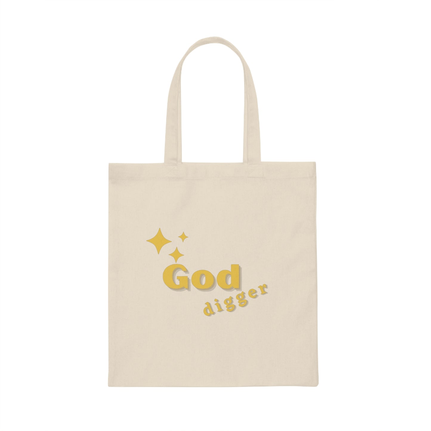 canvas tote bag reads "God Digger", religious tote bag,<strong data*** See Matching Tee, perfect gift for Christian women, Mother's day gift tote bag, Inspirational tote bag, Bible gift bag. This personalized canvas tote bag would be an excellent addition to your bag collection. 