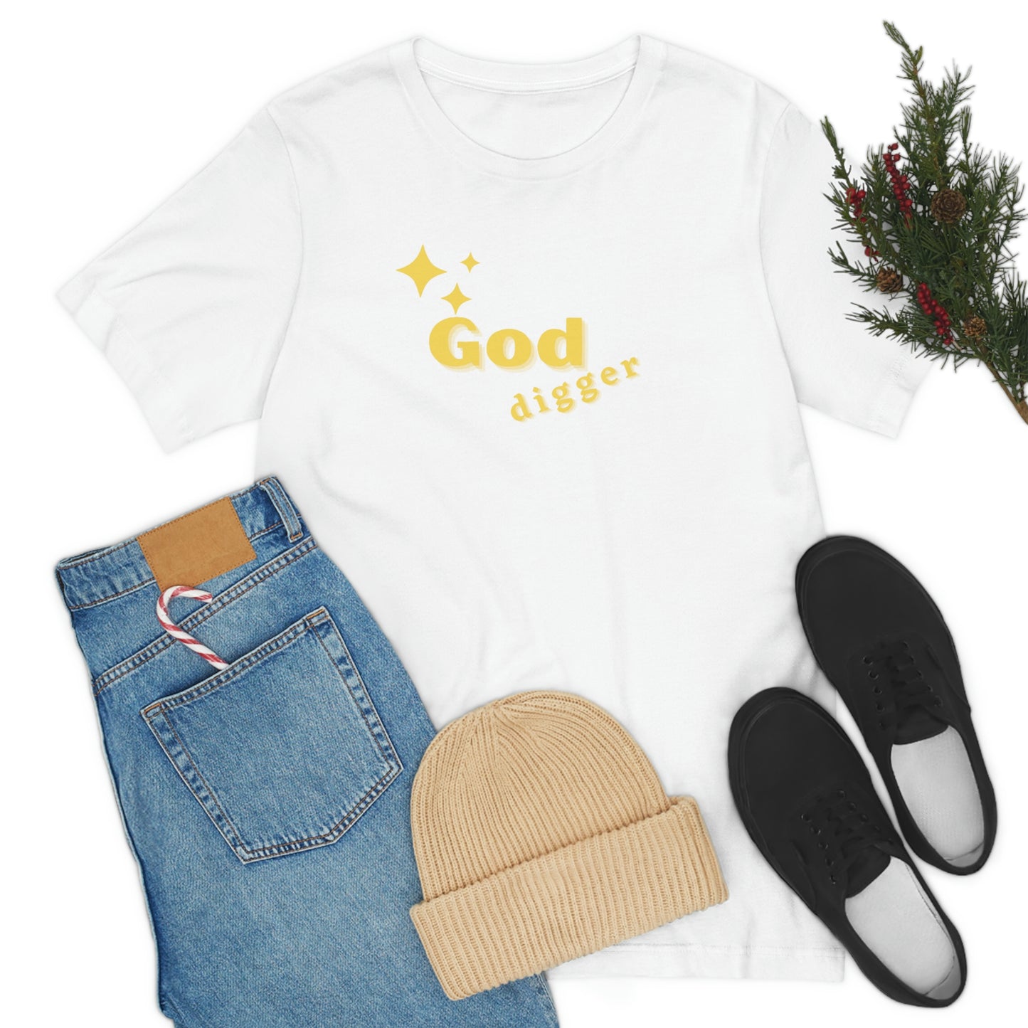 God Digger-Christian tee, Jesus shirt, Inspirational tshirt, Bible gift, faith tee, funny religious tee , believers gift tee