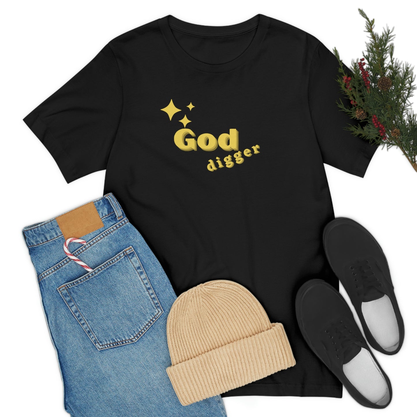 God Digger-Christian tee, Jesus shirt, Inspirational tshirt, Bible gift, faith tee, funny religious tee , believers gift tee