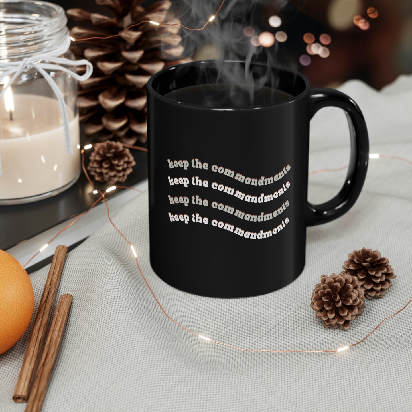 Christian Mug-Keep The Commandments, Bible verse Mug, Religious gift for him or her